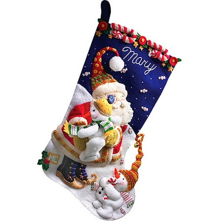 Mary Engelbreit December Hugs Stocking Felt Applique Kit