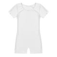 thumbnail image 4 of inhzoy Girls Boys Short Sleeves Ballet Dance Unitard Leotard White 12, 4 of 6