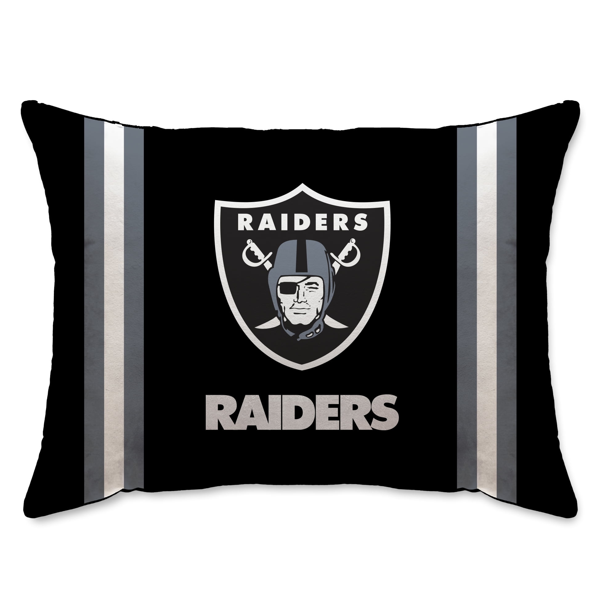 Oakland Raiders 20" x 26" Plush Bed Pillow - Black - No Size - Walmart