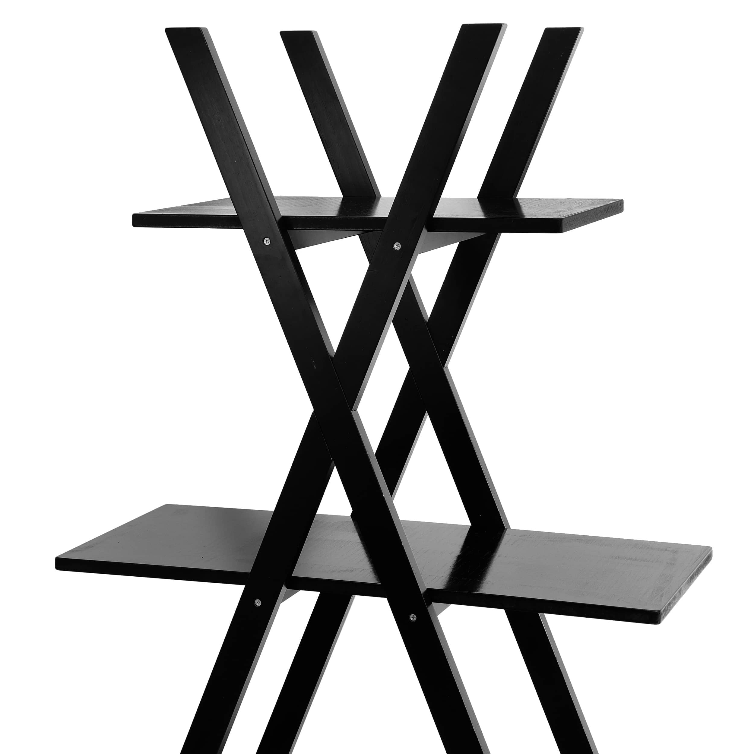 ZENY A Frame Bookshelf Storage 4 Tiers Wood Decoration Bookcases