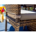 thumbnail image 7 of Sorrento 9-Piece Resin Wicker Outdoor Patio Furniture Rectangular Dining Table Set in Brown w/ Dining Table and Eight Cushioned Chairs (Flat-Weave Brown Wicker, Polyester Light Gray), 7 of 7