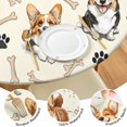 thumbnail image 4 of Cartoon Corgi Dog and Footprints Round Fitted Tablecloth with Elastic Edge,Dining Table Cover Waterproof,Outdoor Round Tablecloth for Camping,Dining,Indoor and Outdoor, 4 of 7
