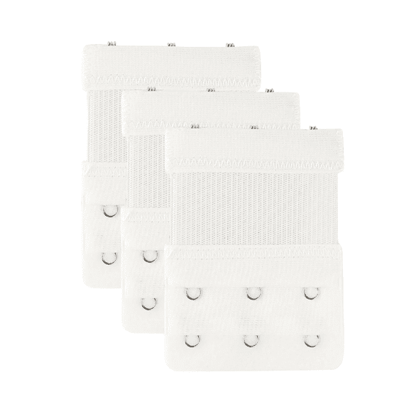 TELOLY 3Pcs Elastic Bra Extender,2 Rows 3 Hooks Adjustable Bra Extenders for Comfortable Fit and Extra Length