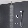 thumbnail image 2 of Kibi Circular Pressure Balanced Ceiling Mounted 3-Function Shower System with Rough In Valve, 2 of 3
