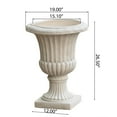 thumbnail image 3 of GDF Studio Antique White Italian 19 in. Concrete Urn Planter, 3 of 5