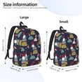 thumbnail image 3 of Yiaed Gnome With Mushroom Print Backpack, Premium Laptop Backpack, Travel Backpack for Women, Lightweight Backpacks, Comfortable Back Pack-Medium, 3 of 5