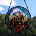 thumbnail image 2 of Bloodhound Christmas Dog Ornament Christmas 2025 - Bloodhound Dog Christmas Stained Glass Window Hanging Dog Christmas Tree Decor, Xmas Dog Suncatcher, 2 of 4