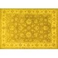 thumbnail image 1 of Ahgly Company Machine Washable Indoor Rectangle Persian Yellow Traditional Area Rugs, 8' x 10', 1 of 4