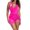 Hot Pink, variant on Duoif Womens Swimsuits Swim Dress with Tummy Control Mesh Sarong Bathing Suit for Women Black L