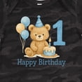 thumbnail image 4 of Inktastic 1st Birthday Bear with Cake and Balloons Boys or Girls Baby Bodysuit, 4 of 5