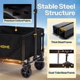 thumbnail image 4 of Carrito utilitario VIVOHOME plegable, plegable, 80 L, ligero, 4 of 7