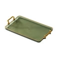 thumbnail image 1 of Luxury Home Serving Tray Countertop Organizer Rectangular Food Cup Serving Tray Green, 1 of 6