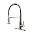 thumbnail image 2 of Boyel Living 3-function Kitchen Faucet Under The Pull Down Spout,Single Handle Kitchen Sink Faucets with Base Plate Suit to 1 or 3 Holes Brushed Nickel, 2 of 9