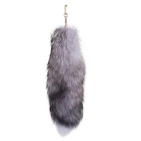 Keychain Accessories for Women Animal Pendant with Silver Blue Tail - Brown Gray Theme Bag Pendant and Car Key Ring