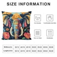 thumbnail image 5 of FUMJ Colorful Elephant and Leaf Throw Pillow Covers Square Couch Pillowcase Modern Farmhouse Decorative Cushion Cover for Sofa Living Room, 5 of 5