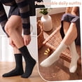 thumbnail image 6 of Loritta Secret Womens Crew Socks, 7 Pairs Cotton Knit  Casual Dress Breathable Ladies Socks for Women, Size 9-11, 6 of 9