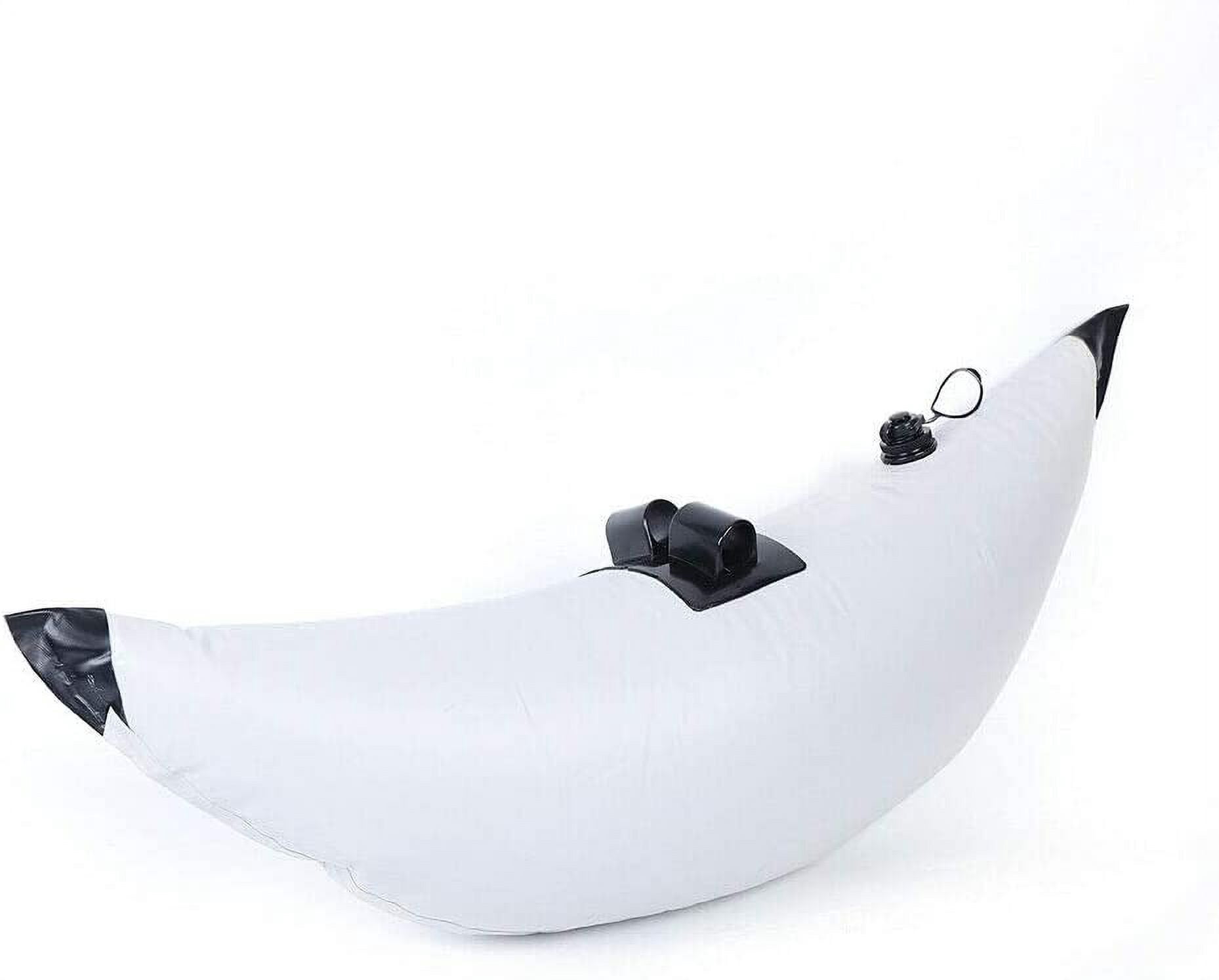 FETCOI Fishing Boat Stabilizer, Inflatable 2 White PVC Kayak Canoe Boat Fishing Outrigger Stabilizer & AMA Kit Canoe Fishing Boat Standing Float Stabilizer System