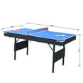 thumbnail image 2 of Aukfa 5.5 ft 3 in 1 Pool Table, Folding Billiard Game Table, Blue, 2 of 8
