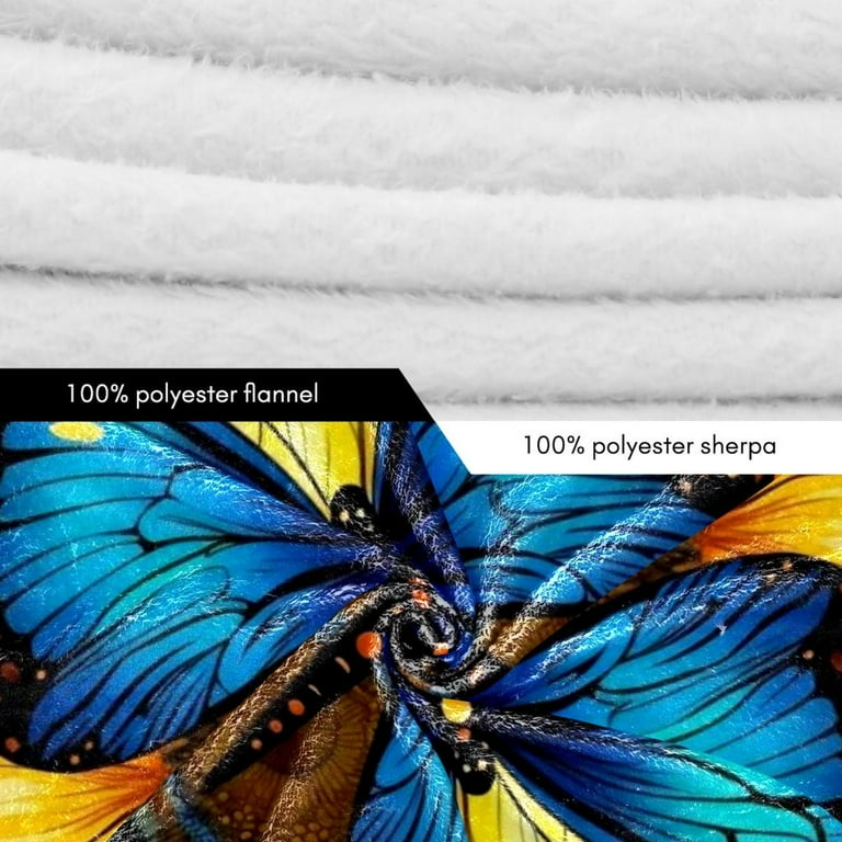 Sunflower butterfly Plush Microfiber Polyester Wearable Blanket for Cozy Lounging Soft Snuggle Wrap for Adults Gentle Machine Washable Fabric One Size Fits All 200 Characters Walmart