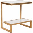 thumbnail image 3 of SAFAVIEH Kennedy Classic 2 Tier Mirror Top Accent Table, Gold/White, 3 of 3