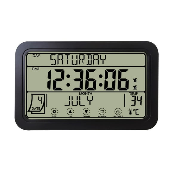 CozyQx Digital Clock Wireless indoor/Outdoor Temperature atomic Clock Battery Powered with High Accuracy Sensor