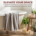 thumbnail image 4 of Unique Bargains Ultra Plush Soft Highly Absorbent Coral Fleece Bath Towel Grey 71" x 35", 4 of 8
