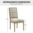 thumbnail image 5 of French Country Dining Chairs Set of 2  Armless Upholstered Dining Chairs Contemporary Dining Room Chairs, Beige, 5 of 8