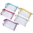 thumbnail image 1 of Makeup Toiletry Pouch, Clear Cosmetic Bag Lightweight Waterproof PVC with Handle Strap for Bathroom, 1 of 8
