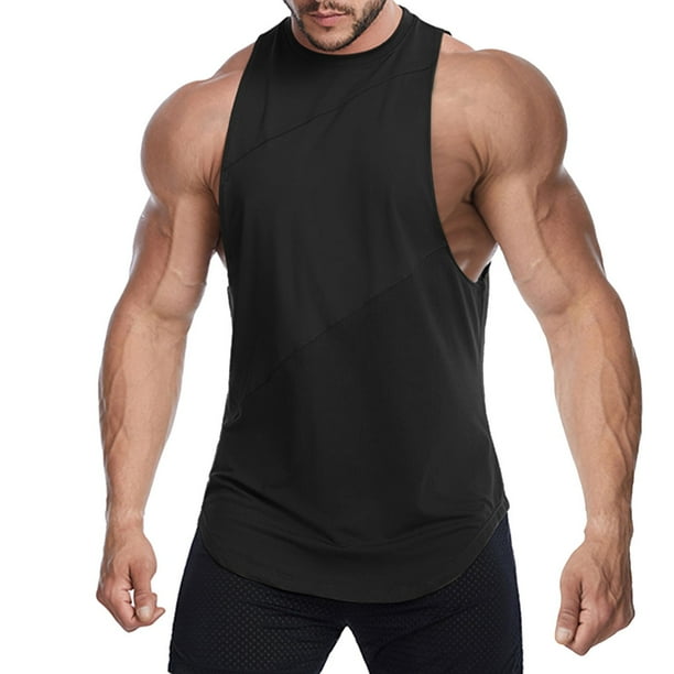 PEASKJP Men's Fitness Tank Top Athletic Muscle Tee Fitness