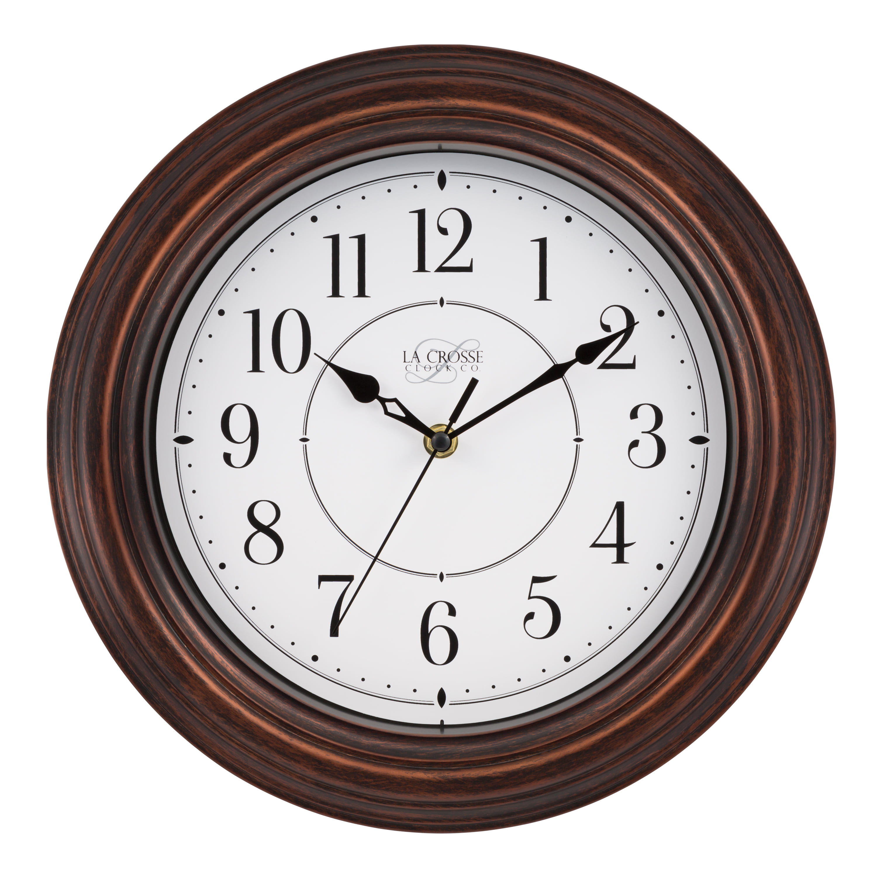 Wall Clock Silent & Non-Ticking Quartz Movement Decorative 12" Wooden Clock 