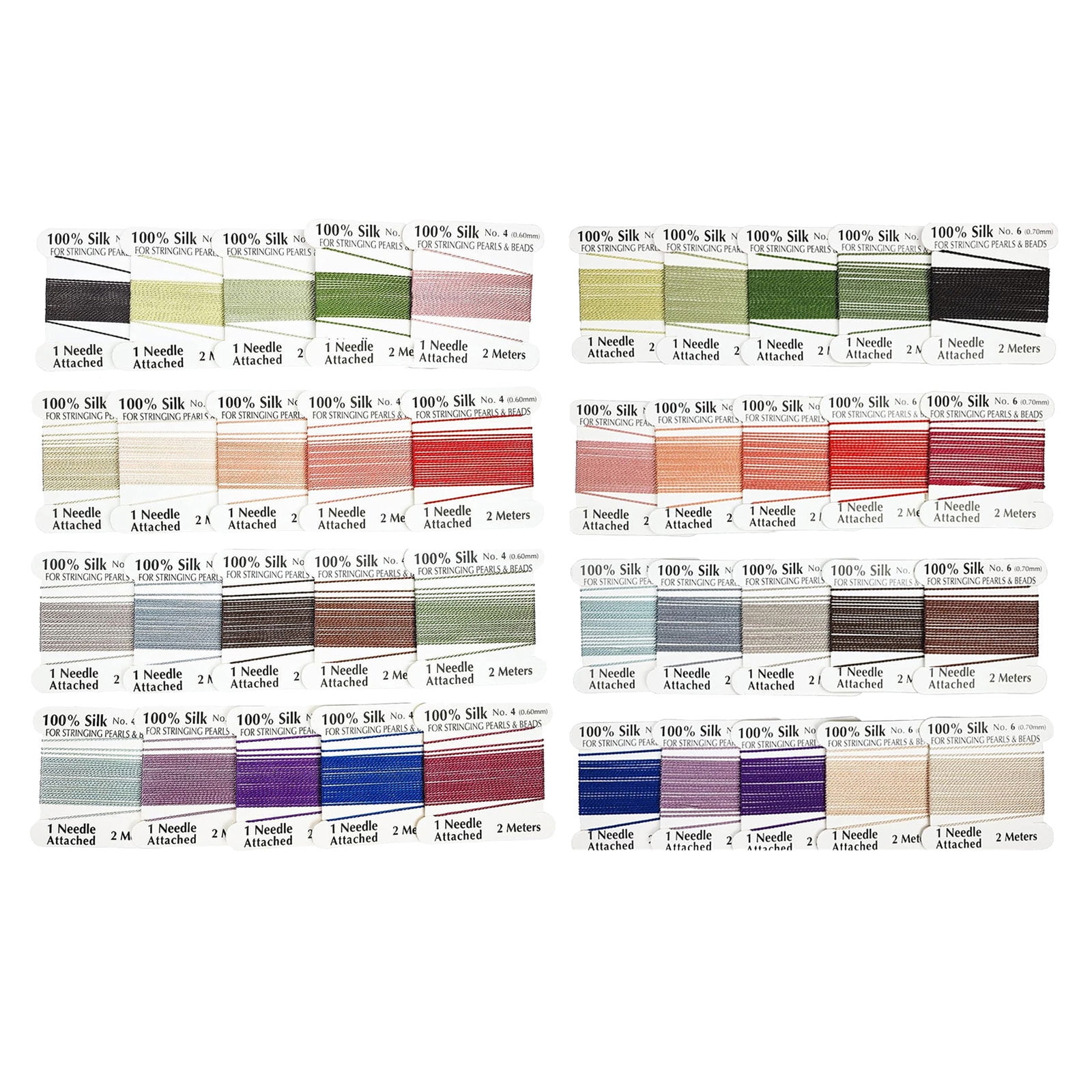 20pcs 100% Natural Silk Beading Cord Knotting Macrames Braided DIY Jewelry Making Beading Cord Lanyard Rope String