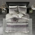thumbnail image 3 of Cotton Bedding Set, 7 Piece Jacquard Comforter Set Purple Cal King, Purple Comforter Set,Polyester Bed In A Bag, Household Supplies & Décor Bedding Bedding Sets 7 Piece Jacquard Comforter Set Purple, 3 of 14