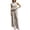 *Coffee, variant on VBVC Women's Gingham 2 Piece High Waist Outfit,Ladies' Sleeveless Ruffle Hem Top and Wide Leg Pants Set, Summer Pockets Vacation Outfit For Women,Black,S-2XL