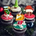 thumbnail image 2 of KAKOWELY 24 adornos navideños para cupcakes, decoración navideña, palillos de frutas y comida para tartas., 2 of 5