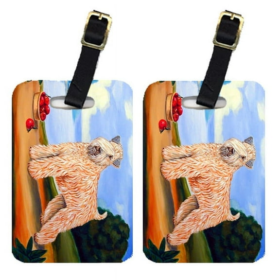 Pair of 2 Wheaten Terrier Soft Coated Luggage Tags