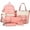 Pink, variant on 5 pcs Kawaii Backpack Set Cute Preppy Aesthetic Book Bag 15.6 inch Laptop Backpack College Book Bag Japanese Casual Daypack (Blue,One Size)