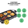 thumbnail image 2 of Chefman 10 x 16 Inch Electric Griddle - Removable Temperature Control, Immersible Flat Top Grill, Nonstick Easy Clean Surface, Slide Out Drip Tray, 2 of 7
