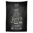 thumbnail image 3 of Ambesonne Alcohol Tablecloth Rectangular Table Cover, Beer Bottle Lettering, 60"x90", Black and Eggshell, 3 of 4