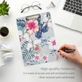 thumbnail image 5 of 12.5"x9" Tropical Floral Clipboards, Standard A4 Letter Size Nursing Clipboard with Low Profile Metal Clip Decorative Clip Board for Office Supplies,Silver, 5 of 7