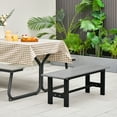 thumbnail image 2 of Gymax Outdoor HDPE Bench w/ Metal Frame 47'' x 14'' x 16'' for Yard Garden Grey, 2 of 8