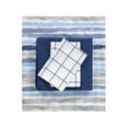 thumbnail image 5 of SUSSEXHOME Off White Stripes Cotton Duvet Cover Set Blue, Full Size Duvet Cover, 1 Duvet Cover, 1 Fitted Sheet and 2 Pillowcases, Iron Safe, Hypoallergenic, Breathable , Machine Washable, 5 of 7