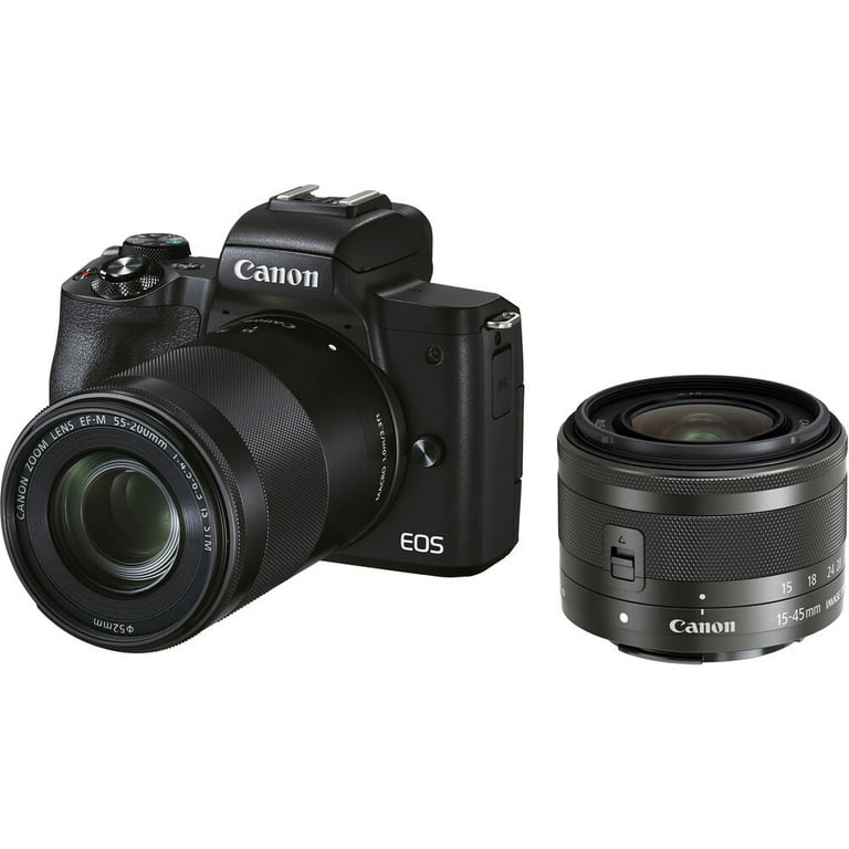 Buy Canon EOS M50 Mark II Mirrorless Camera, Black + EF-M 15-45mm IS STM +  EF-M 55-200mm IS STM Lens in Wi-Fi Cameras — Canon UAE Store