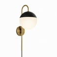thumbnail image 4 of Stellar 1-Light Wall Sconce Opal Satin Brass, 4 of 7
