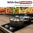 thumbnail image 3 of Advwin 2 Burner Electric Cooktop,110v Electric Cooktop with Knob Control,12 Inch Countertop & Built-in Ceramic Cooktop with Child Safety Lock, Timer, 9 Power Levels and Over-Temperature Protection, 3 of 8