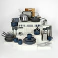 thumbnail image 1 of Noah 70+ Piece Premium Kitchen Starter Kit with Slate Grey Pans & Midnight Blue Dinnerware - Includes Non-Stick Pots & Pans, Baking Trays, Cooking Utensils, Cutlery, Mixing Bowls & Measuring Jugs, 1 of 5