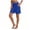 Blue, variant on High Waisted Shorts for Women Elastic Foldover Waist Yoga Shorts Casual Workout with Pockets White XXL