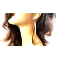 thumbnail image 2 of Brown Wood Earrings Teardrop Hoops 5 inch Long Lightweight, 2 of 3