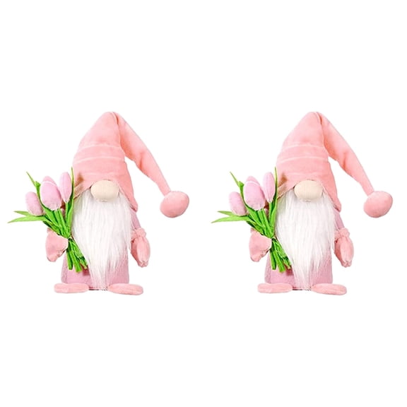 2X Gnomes Indoor Decorations, Spring Summer Gnome Holiday Decorations, Handmade Tomte Stuffed Plush Gnomes