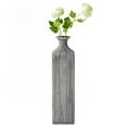 thumbnail image 1 of Contemporary Decorative Square Table Flower Vase with Gray Striped Design, 11.5 Inch, 1 of 1