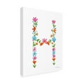 thumbnail image 2 of Trademark Fine Art 'Floral Alphabet Letter VIII' Canvas Art by Farida Zaman, 2 of 4